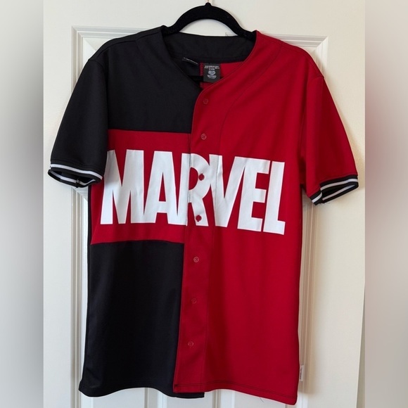 Disney Other - Marvel Disney Our Universe Red and Black Baseball Jersey Size XS
